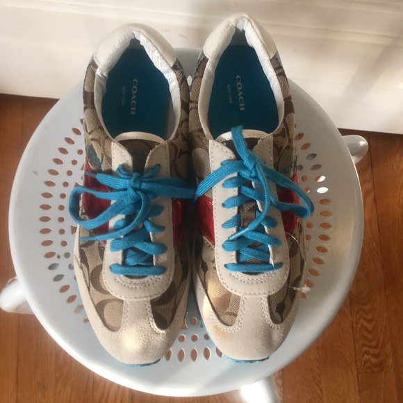 coach new york mixed color blue, red, brown and beige size is a 7M brand new - Picture 4 of 4